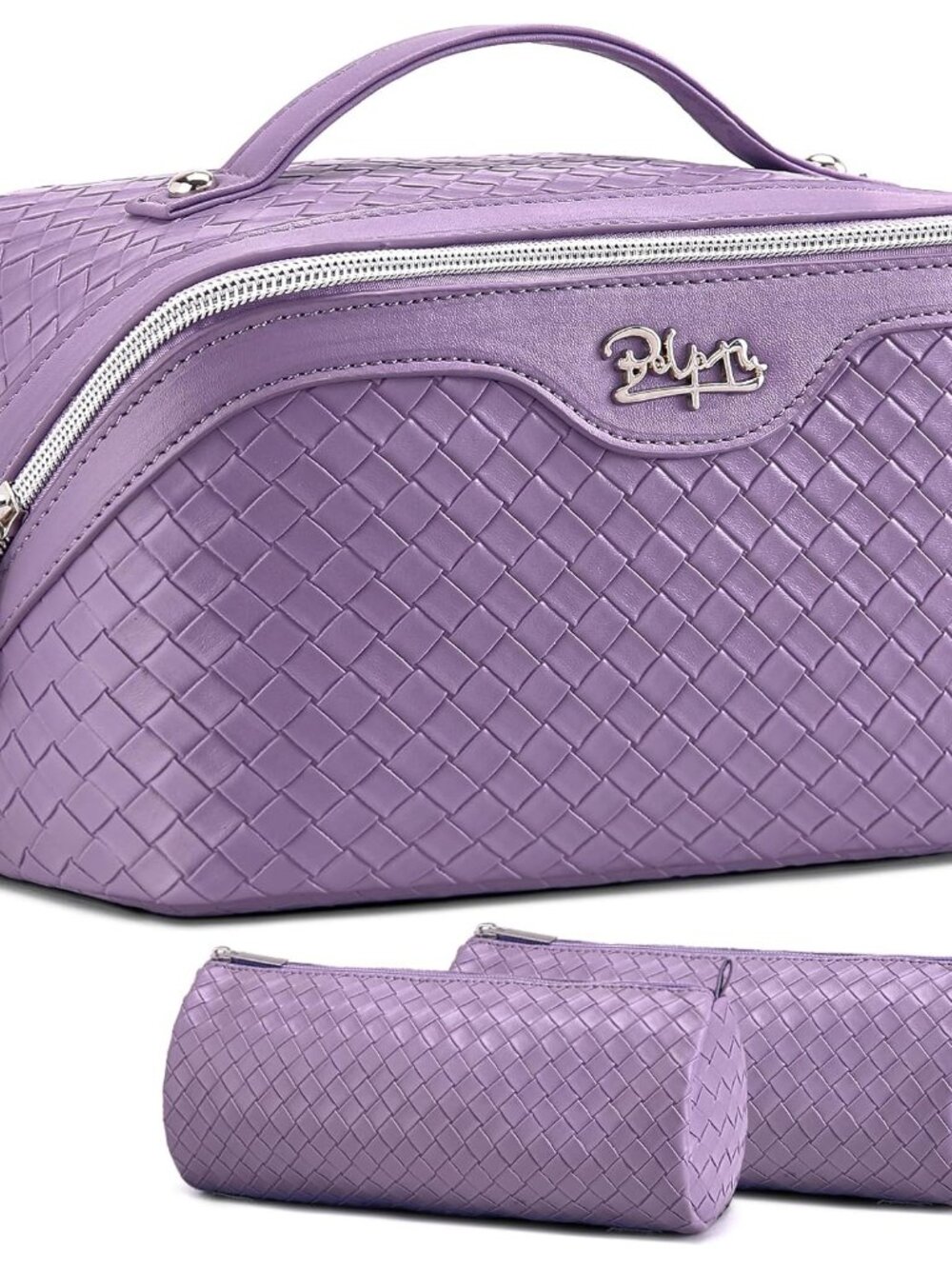 Travel Makeup Bag Cosmetic Bags for Women: Large Capacity 3 Pcs Set Make up Bag